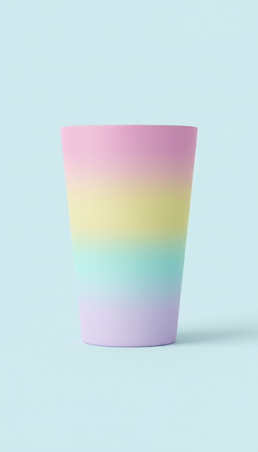 12oz cup with pastel gradient finish