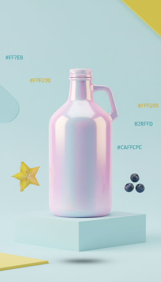 32oz growler with holographic finish