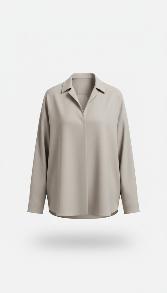 Relaxed-Fit Shirt in Soft Stone
